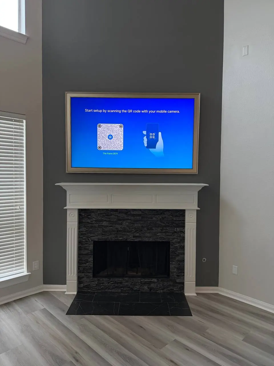 Samsung Frame TV no-gap flush wall mount, Houston TX #4
