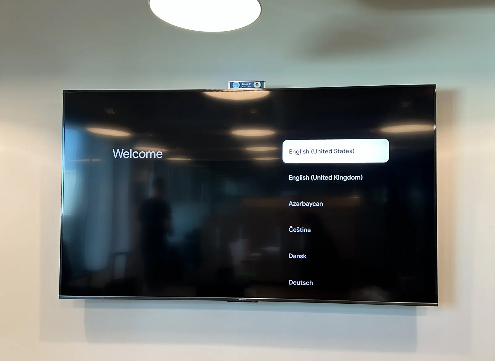 Clean finished TV wall mount, no visible hardware