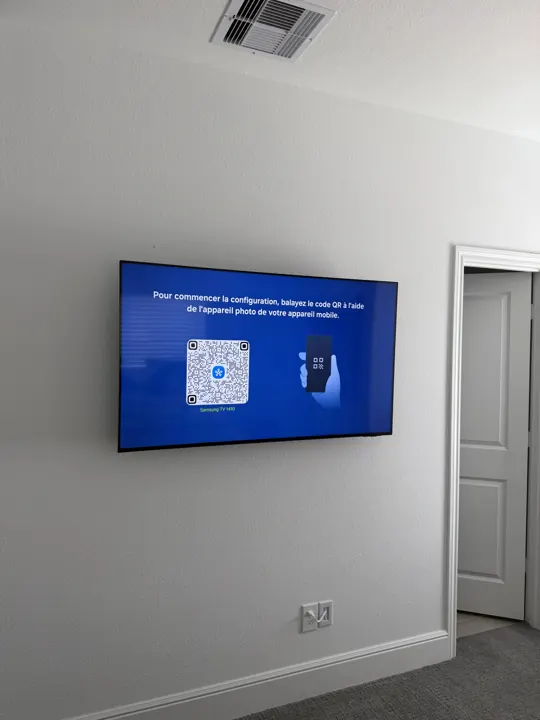 TV mounted in a hallway nook, Houston TX